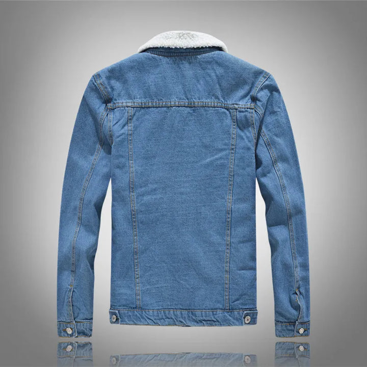 Bomber Wool-Lined Denim Jacket