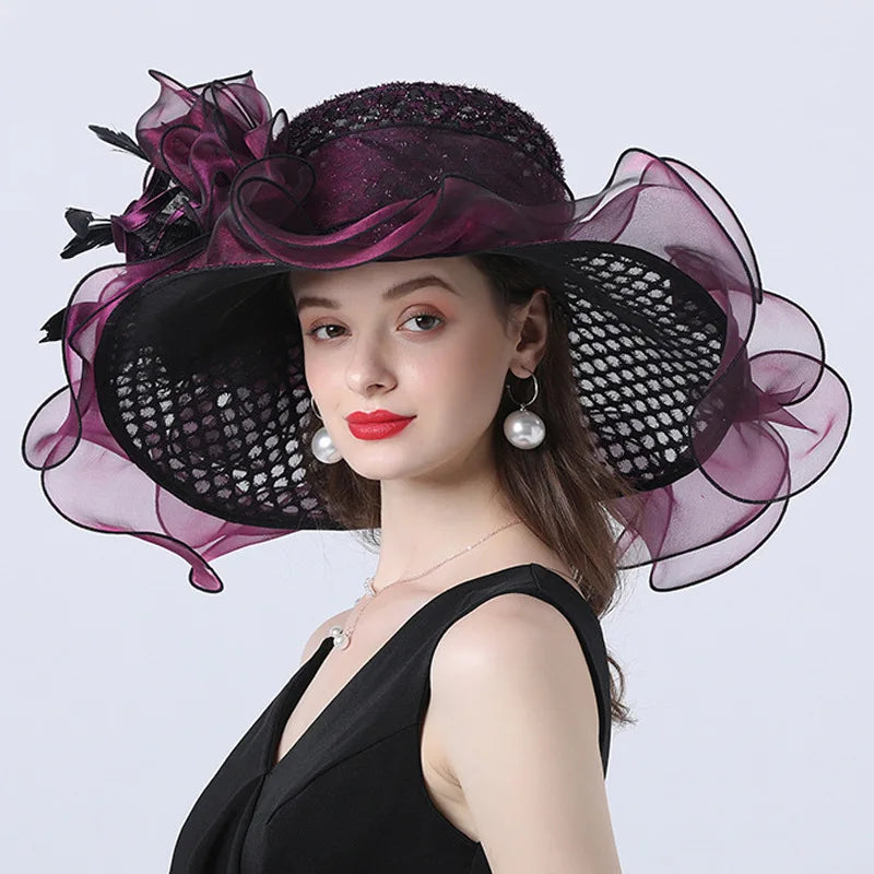 Stylish Mesh Flower Decorative Sun Hat