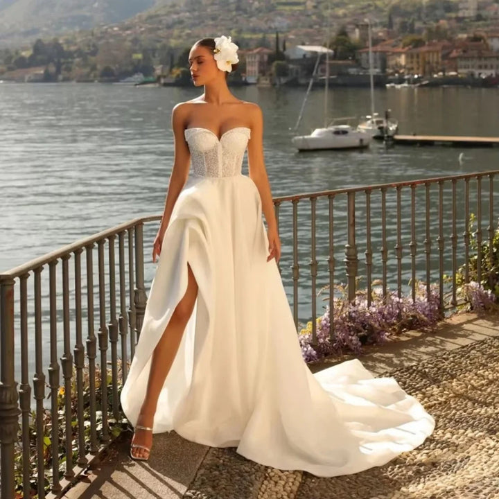 Sophisticated Beaded Wedding Dress