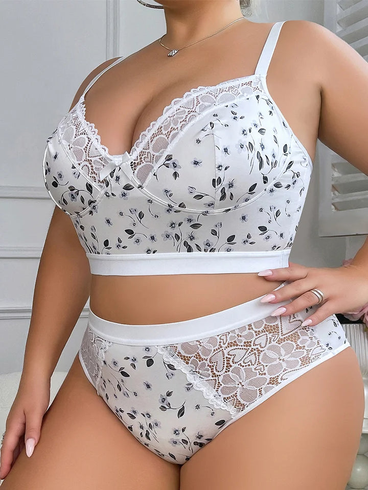 Anti-sagging Plus Size Wireless Bra Set