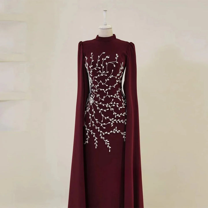 Elegant Light Luxury Beaded Evening Gown