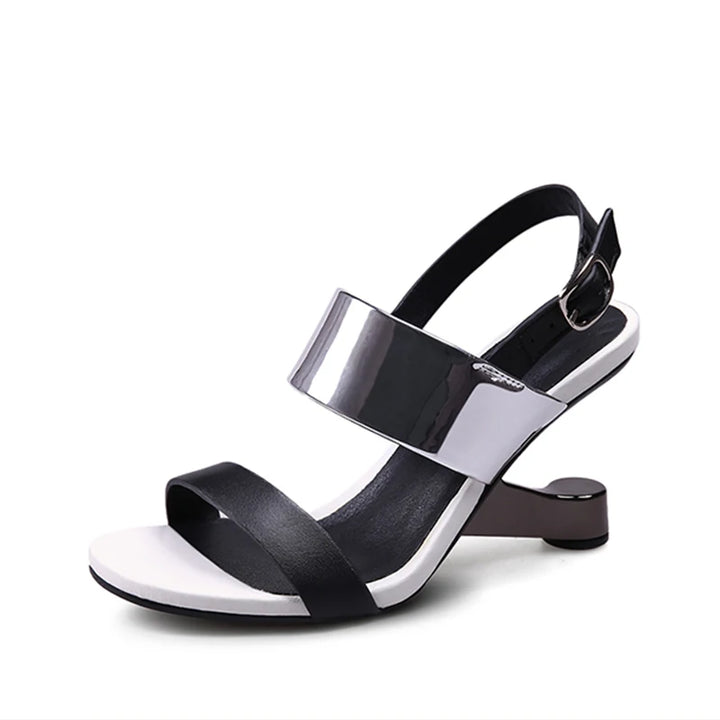 Elegant Metal Wedges Sandals