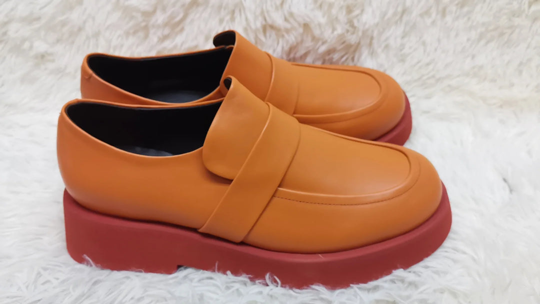 Durable Genuine Leather Slip-On Loafers