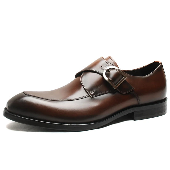 British Monk Strap Leather Shoes