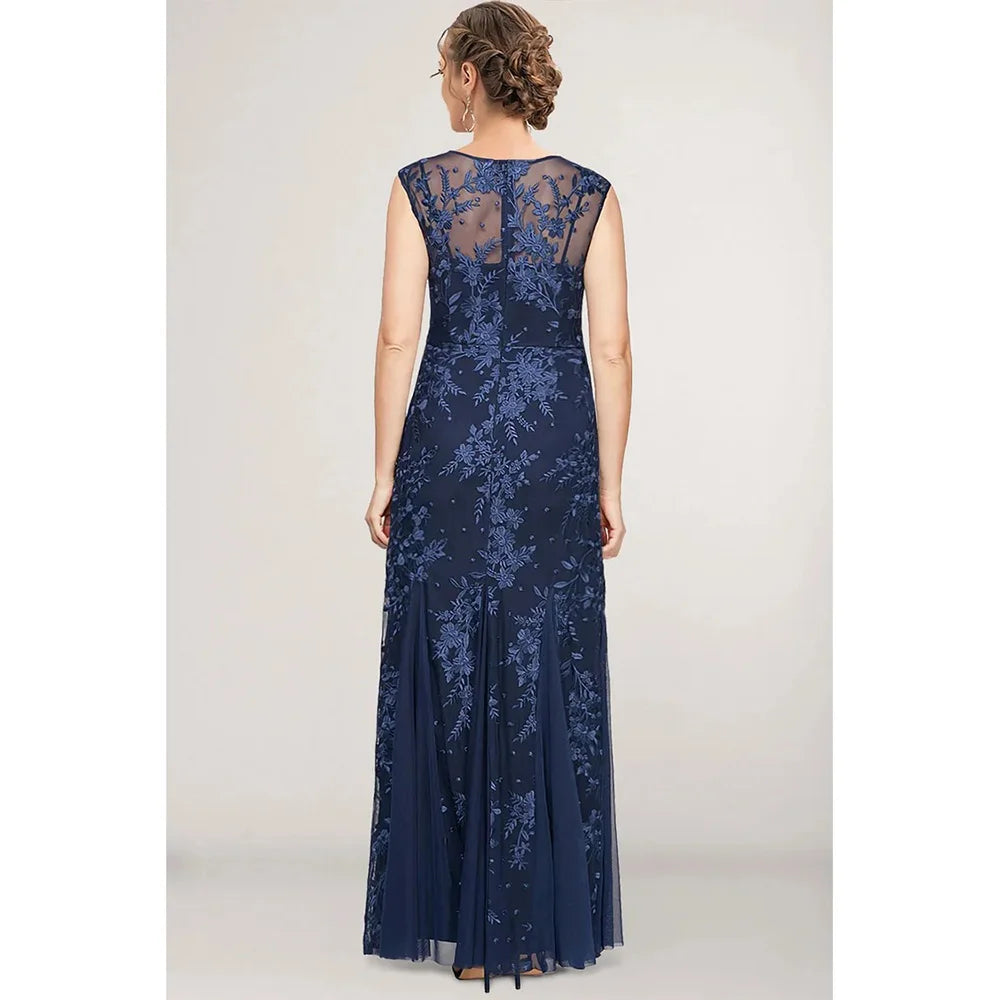 Lace Embroidery Women's Fishtail Maxi Dress - All For Me Today Lace Embroidery Women's Fishtail Maxi Dress - All For Me Today
