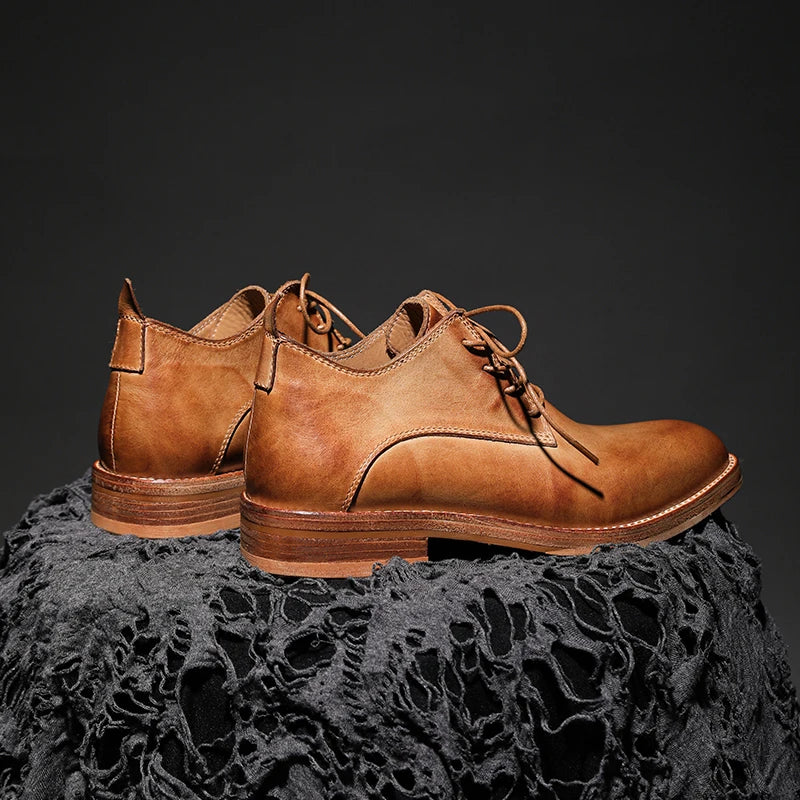 Elegant British Style Calf Leather Shoes
