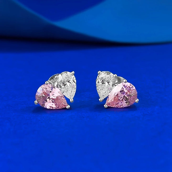 Sterling Silver Pear Cut Earrings