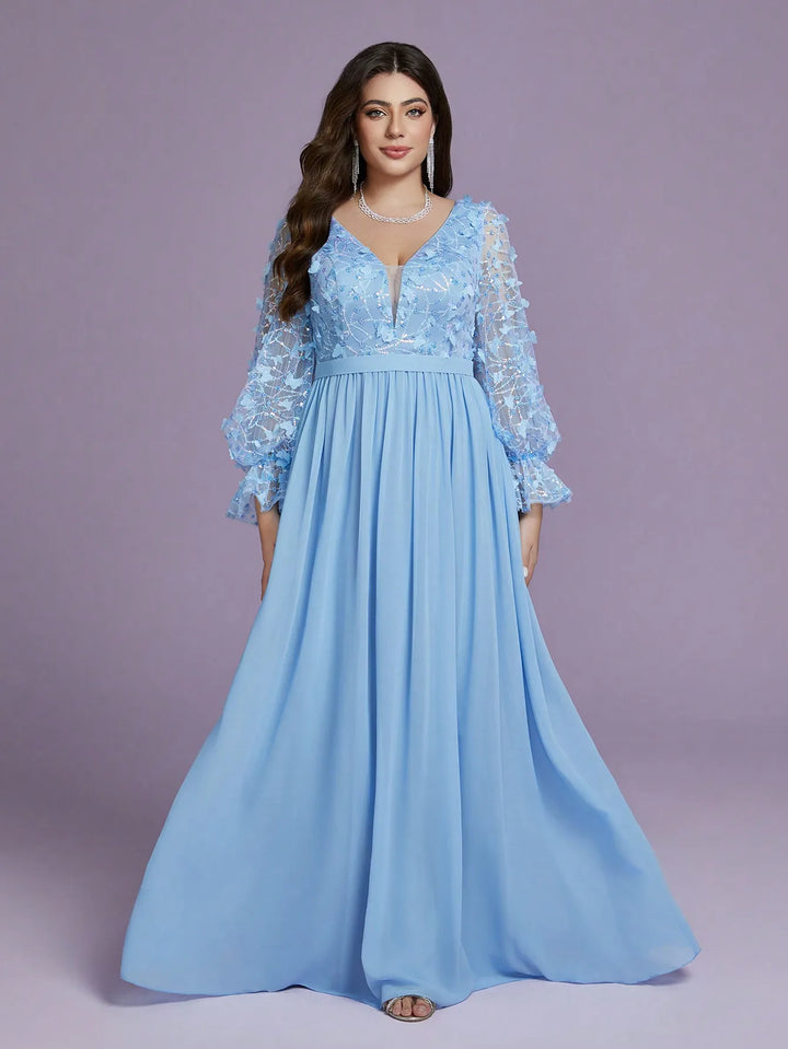 Comely Sequined Flame-patterned Party Dress