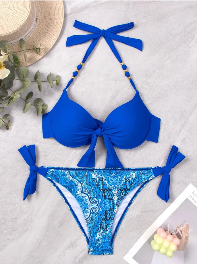 Lovely Push-Up Two-Piece Bikini Set