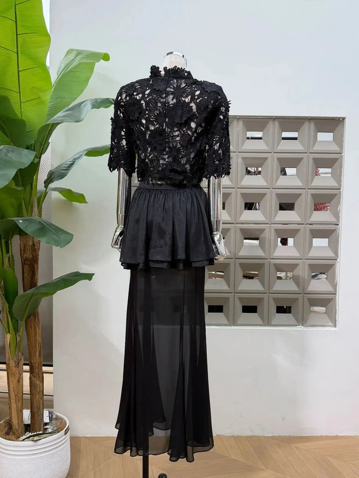 Alluring Chiffon Two Piece Skirt Set
