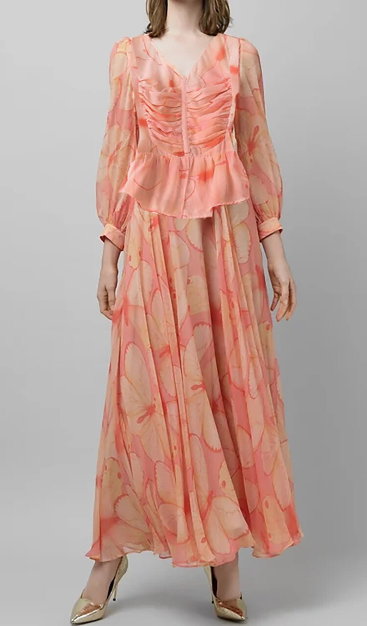 Shirring Ruffles Trim Women's Midi Dress| All For Me Today