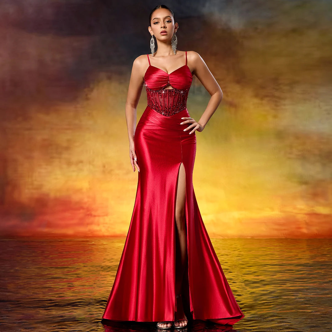 Elegant Cut-out Mermaid Party Dress