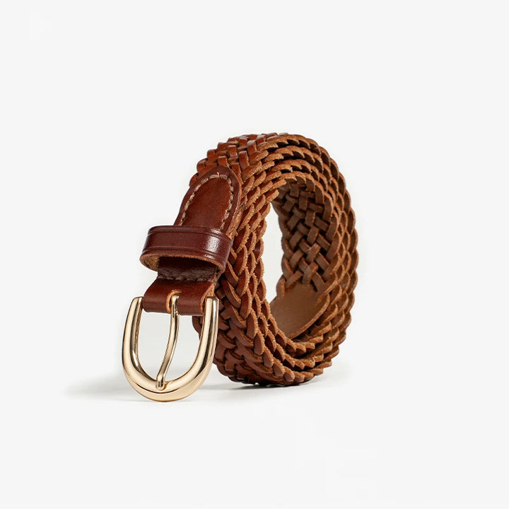 Premium Leather Woven Belt