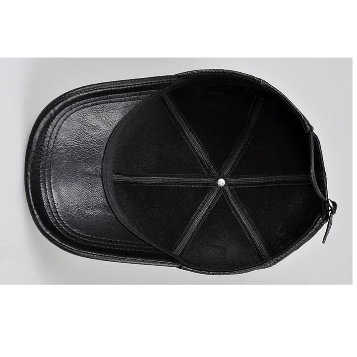 Smart Sheepskin Leather Baseball Cap