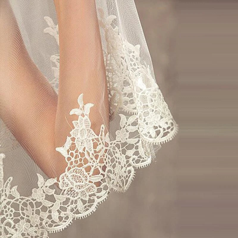 Luxurious Cathedral Lace Edge Wedding Veil