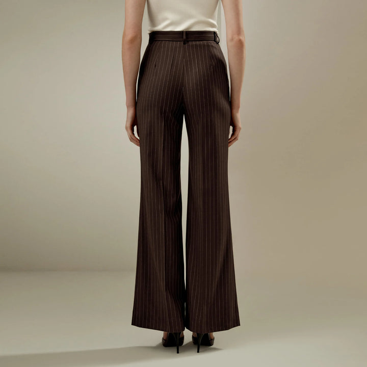 Stylish Pinstripe High-Rise Pants