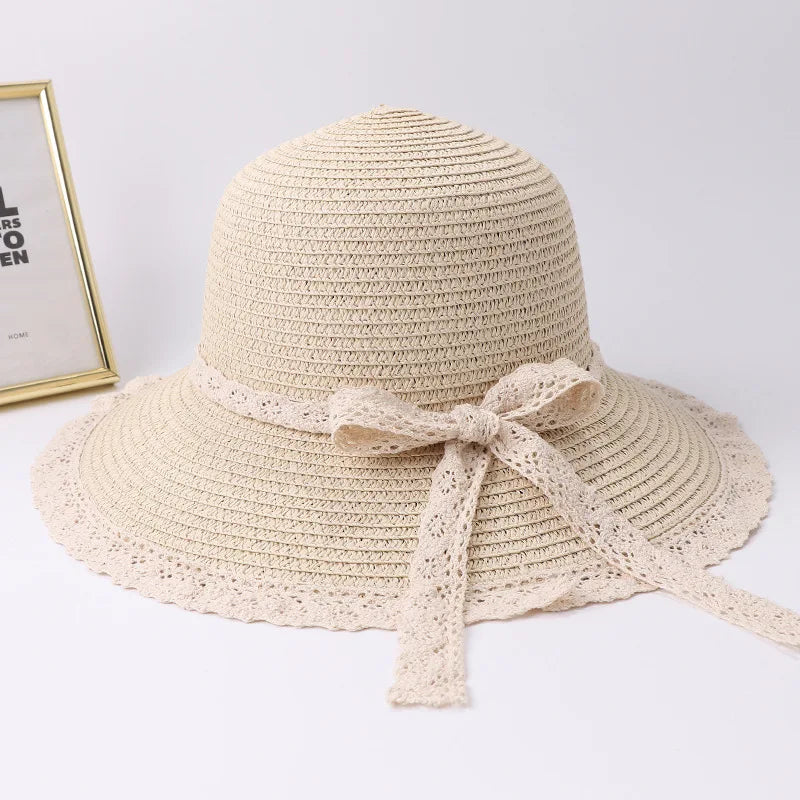Elegant Bow Ribbon Panama Hat