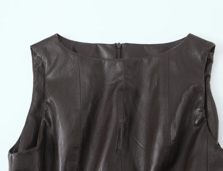 Trendy O Neck Belted Vest