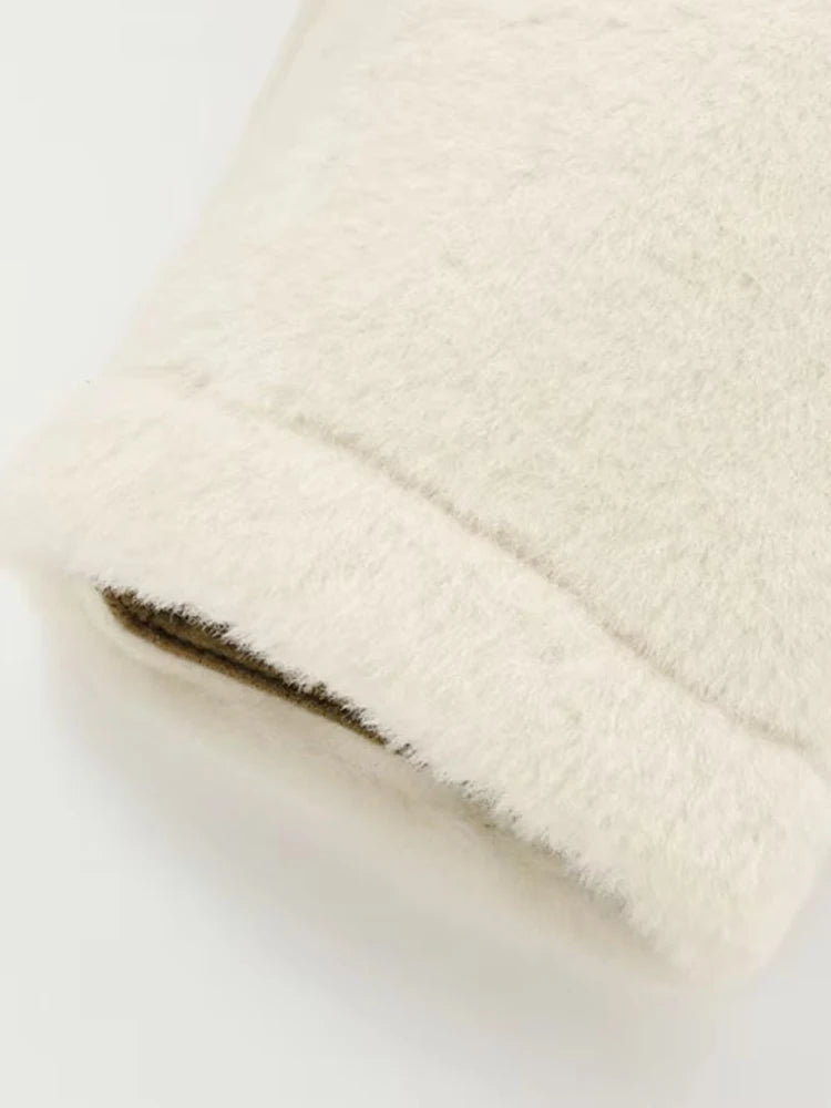 Classy Front Toggle Fur Coat