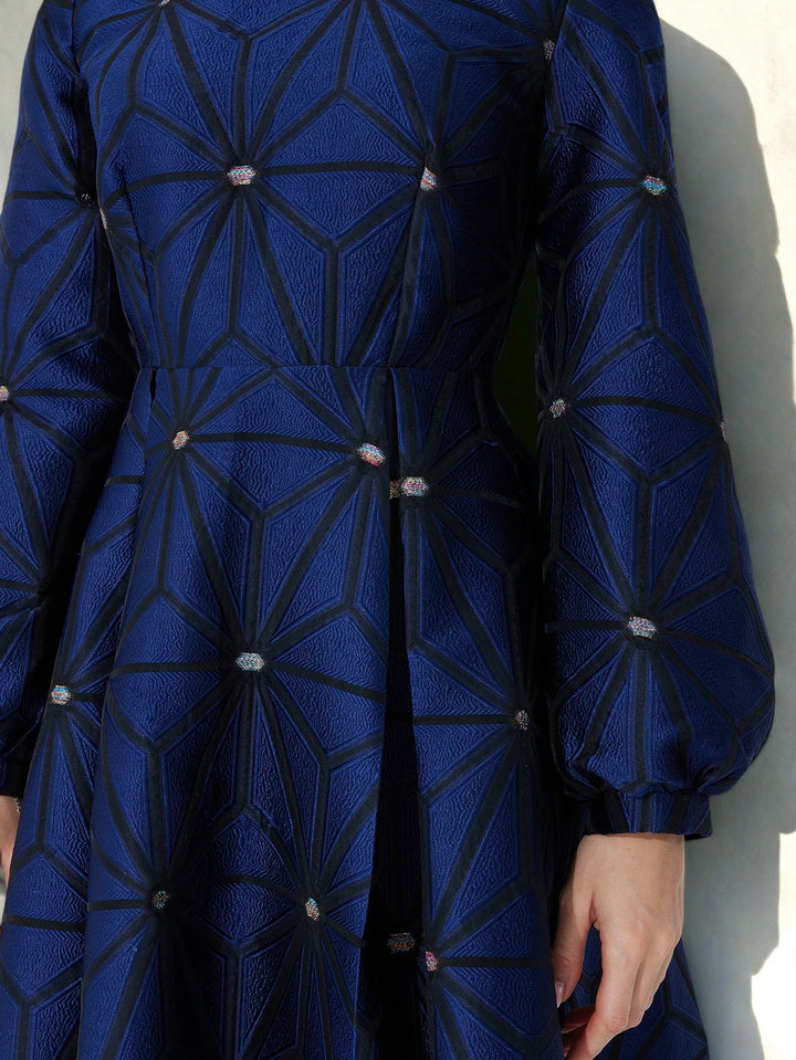 Chic Lapel Floral Printed Maxi Gown