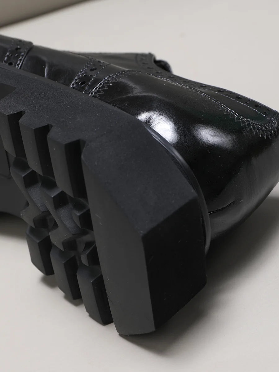 Classic Brogue Thick Soles Business Shoes