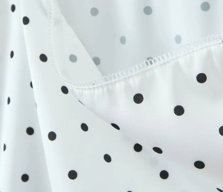 Embellished Polka Dots Knee Length Skirt