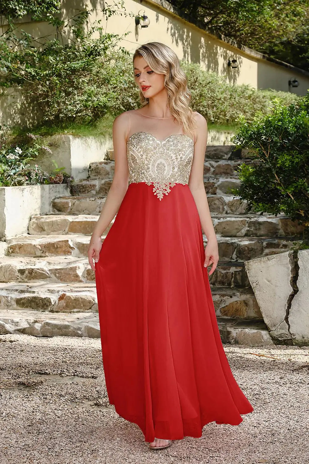 Regal A-Line Chiffon Gown