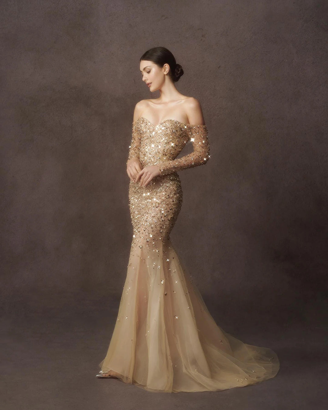 Sweetheart Sequins Beaded Bridal Gown