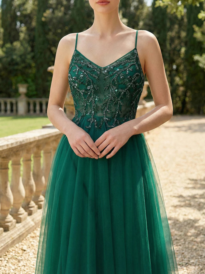 Luxury Lace Beaded Prom Dress