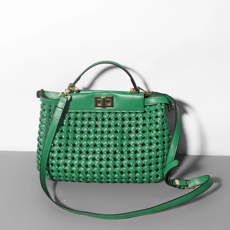 Polished Hollow Out Hand Knitting Handbag