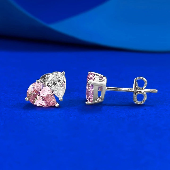 Sterling Silver Pear Cut Earrings