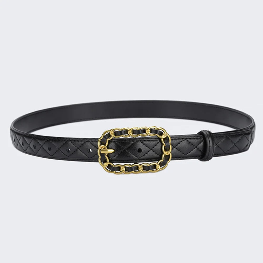Stylish Leather Pin Buckle Belt