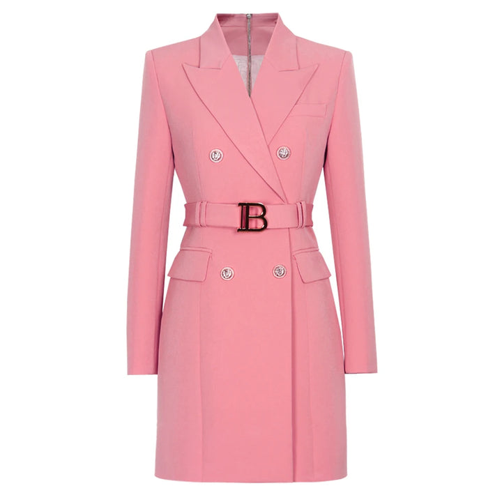 Keep You Accompanied Belted Blazer