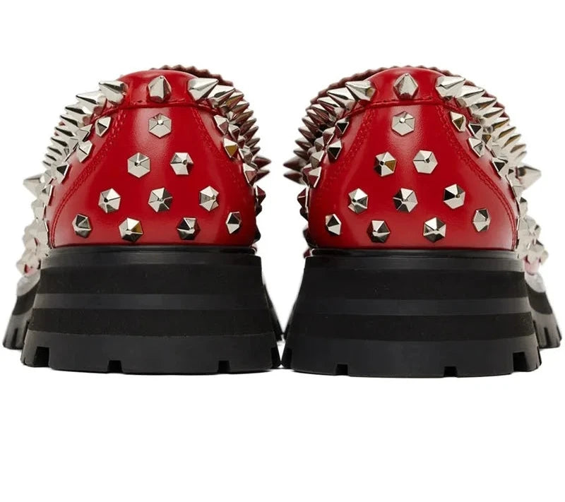 Bold Studded Spike Rivets Loafers