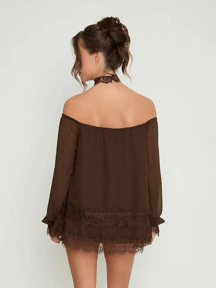 Stylish Long Sleeves Backless Blouse