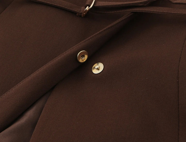 Sweet O-Neck Wrap Belted Vest