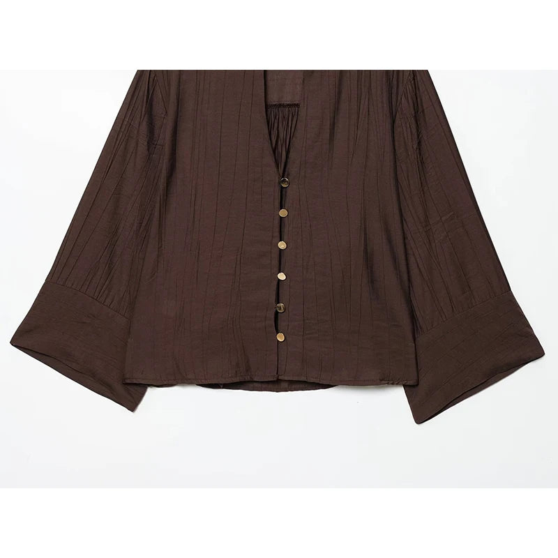 Refined Wide Sleeves Casual Blouse