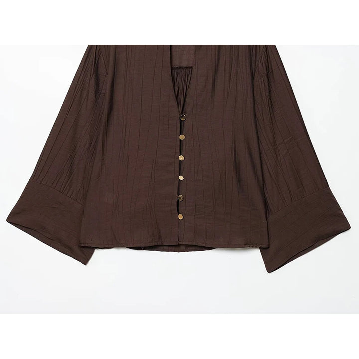 Refined Wide Sleeves Casual Blouse