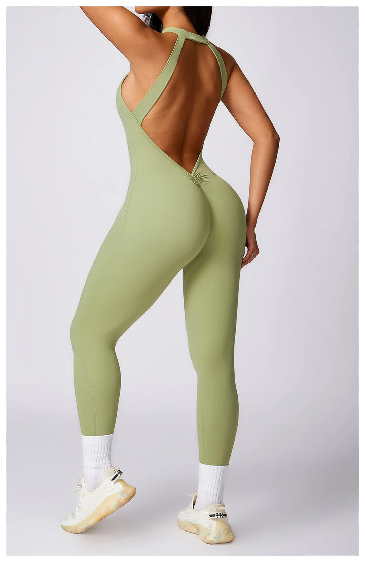 Quick Drying Backless One-piece Yoga Suit