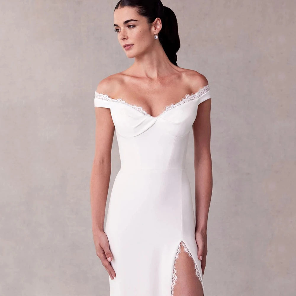Stunning Side Slit Wedding Dress