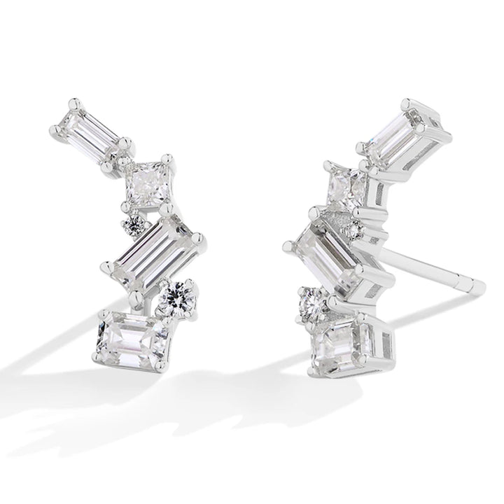 Stylish Irregular Baguette Stud Earrings