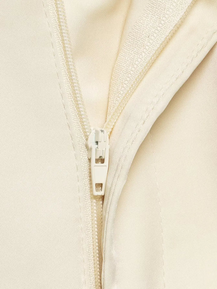 Trendy Satin Lace Trim Loose Shorts
