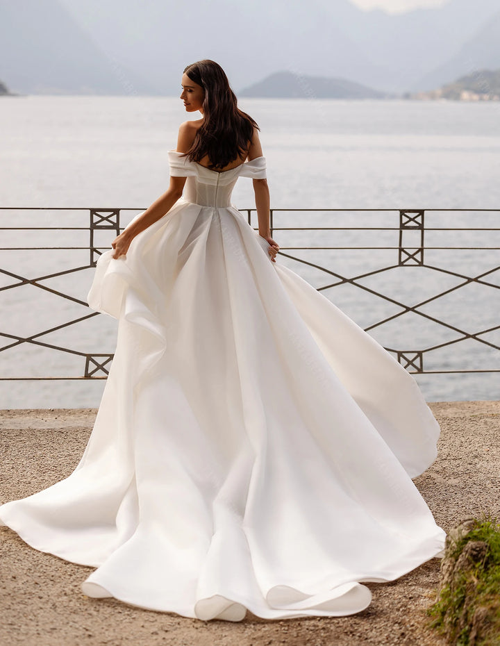 Delicate Organza Satin Bridal Dress