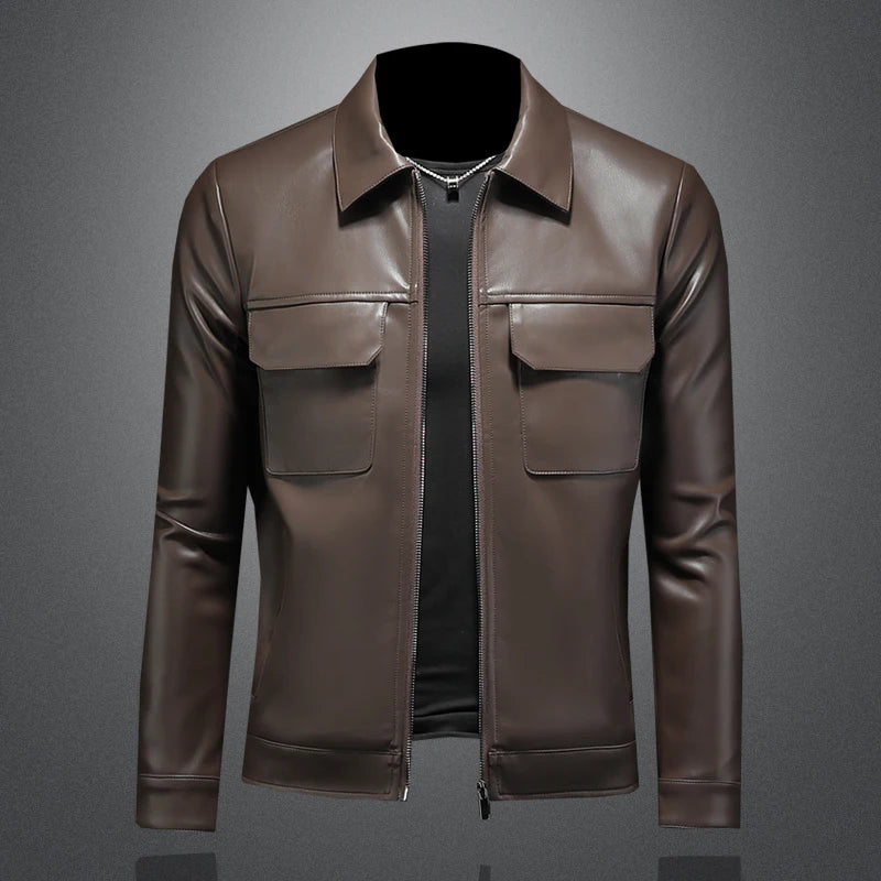 Luxury Faux Leather Biker Jacket