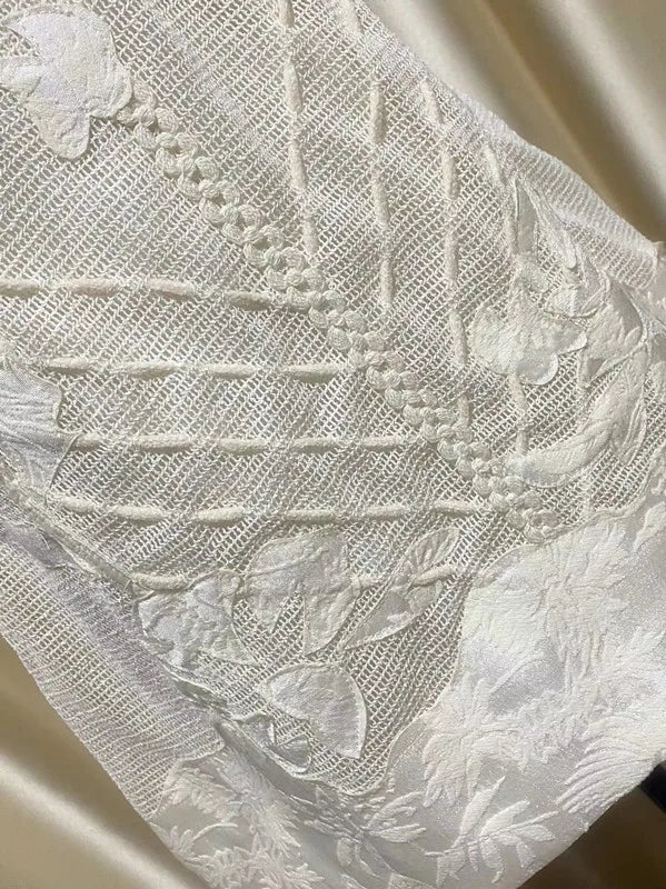 Splicing Embroidered Mini Party Dress