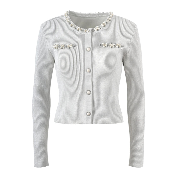 Stylish Round Neck Knitted Cardigan