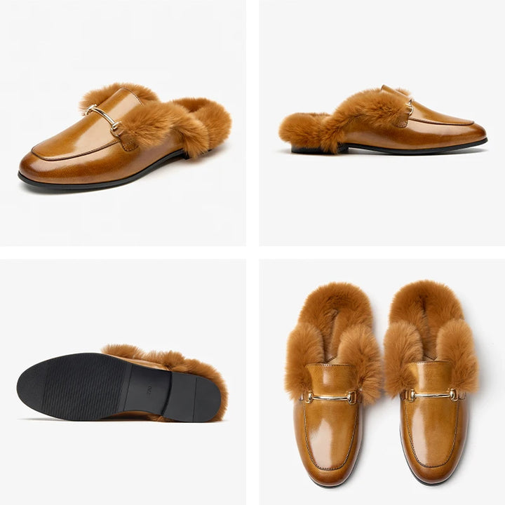 Trendy Furry Rabbit Hair Slippers
