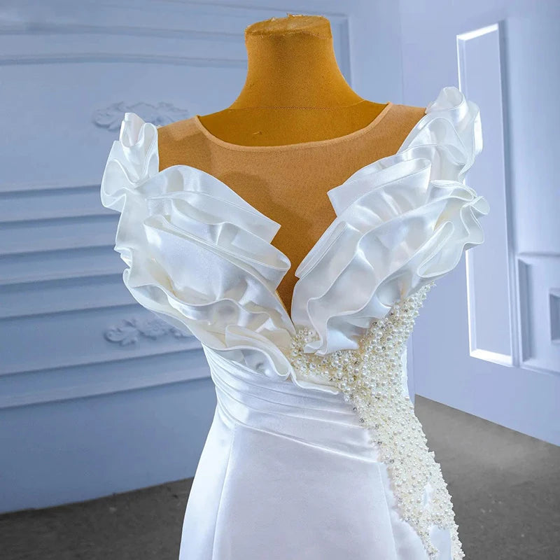 Crystal Sequined Floor-Length Bride's Dress