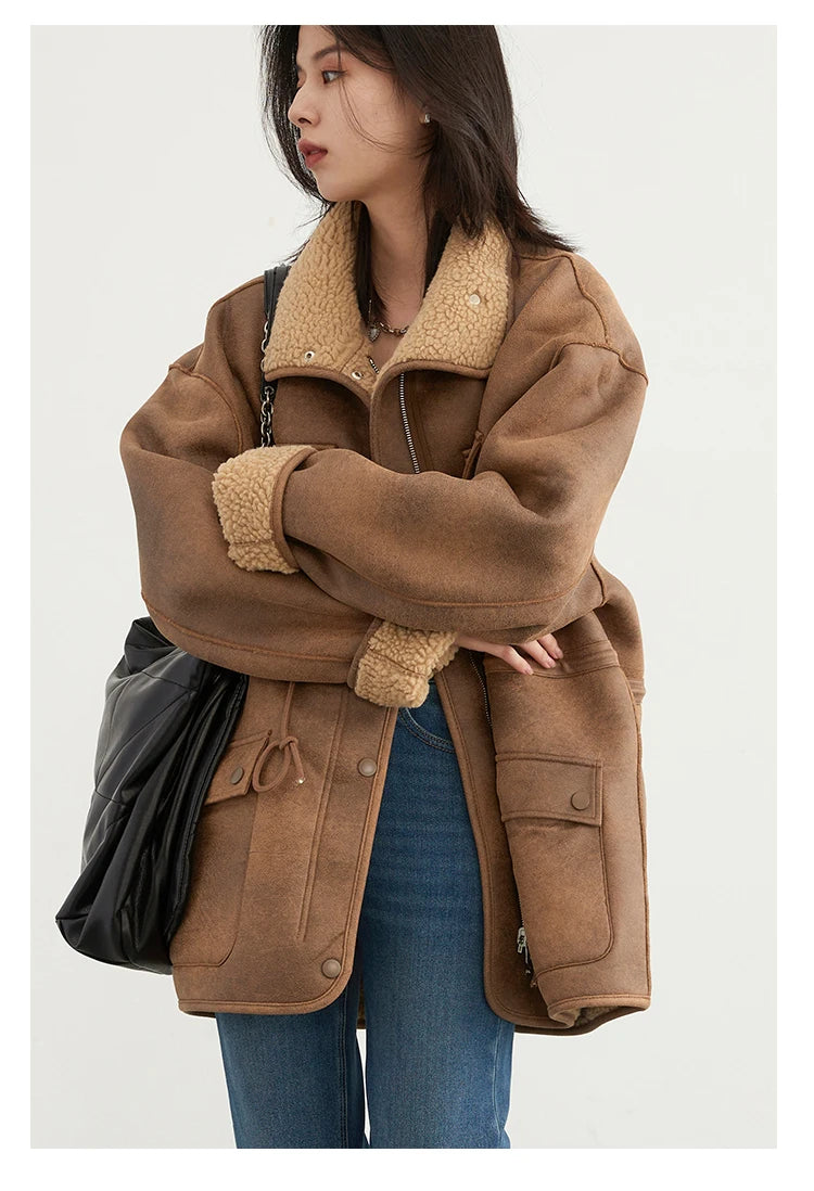 Thick Suede Reversible Outer Coat