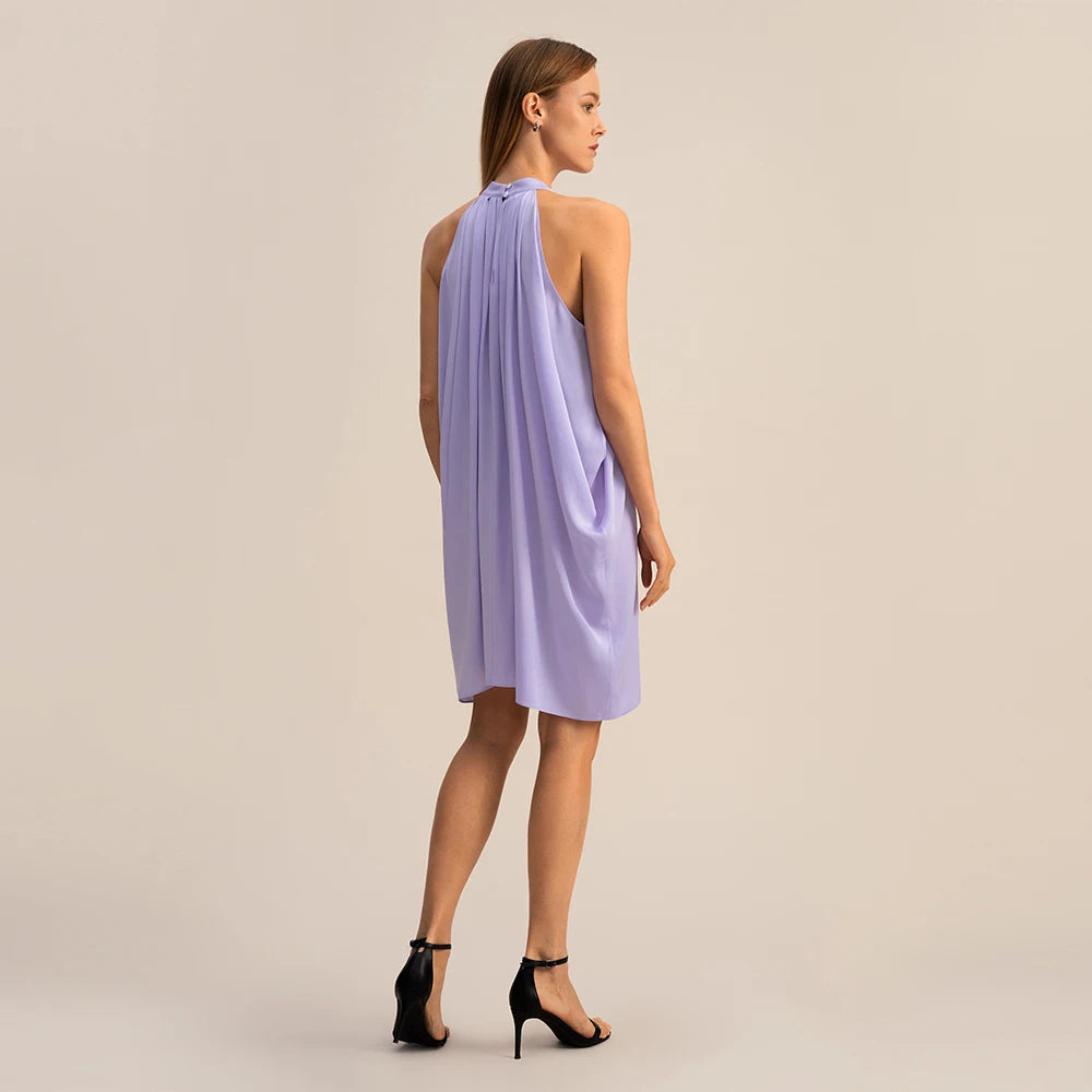 Silk Halter Mini Dress